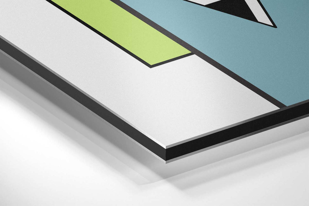Abstracte Geometrische Compositie – canvas kunstwerk als wanddecoratie
