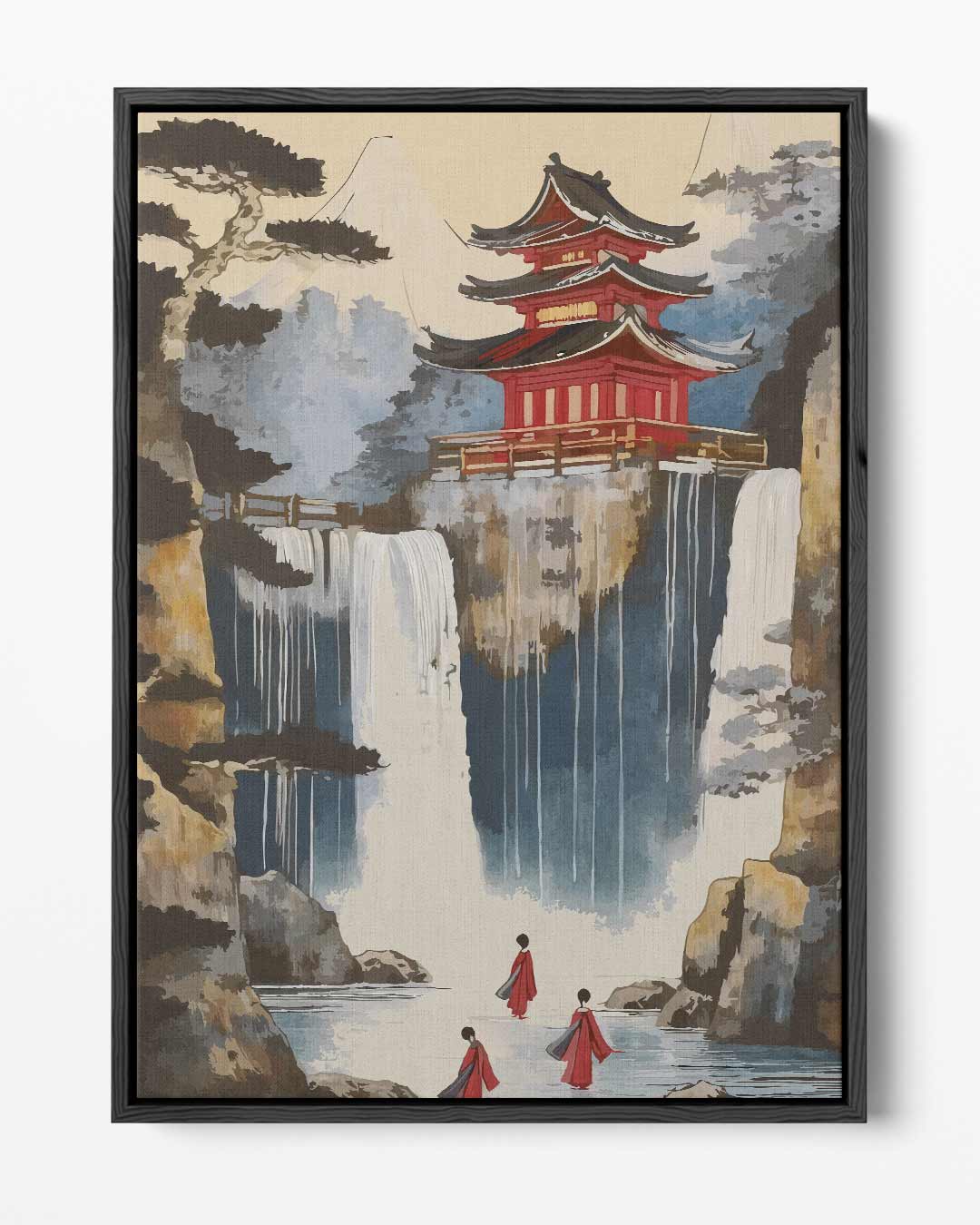 Zen Watervallen – portret kunstwerk als wanddecoratie