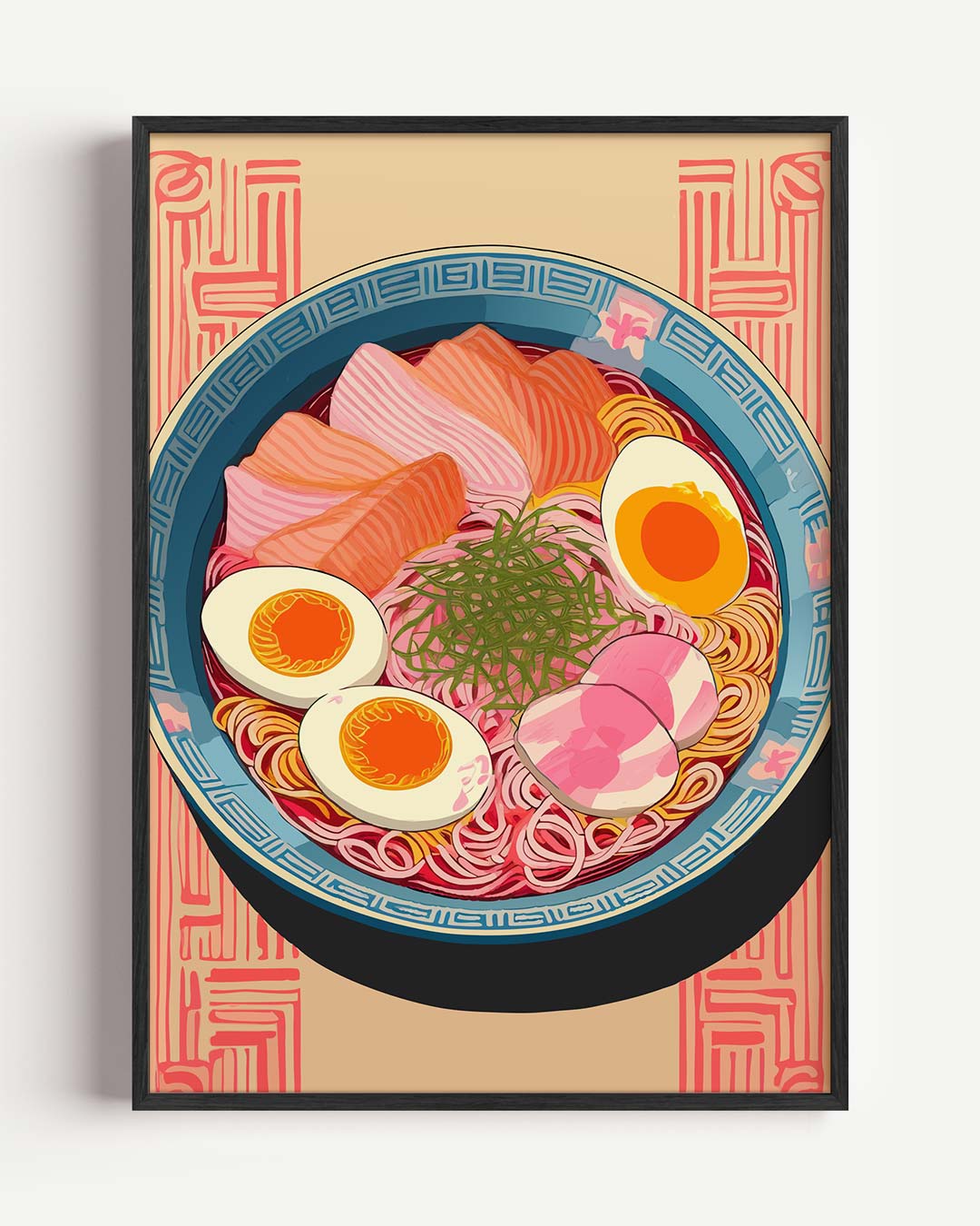 Kleurrijke Ramen – keuken portret poster als wanddecoratie