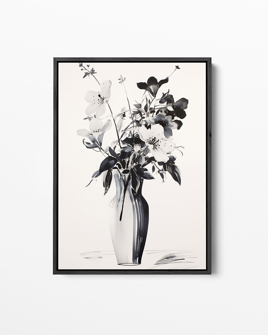 Bloemen in vaas – staand wanddecoratie kunstwerk