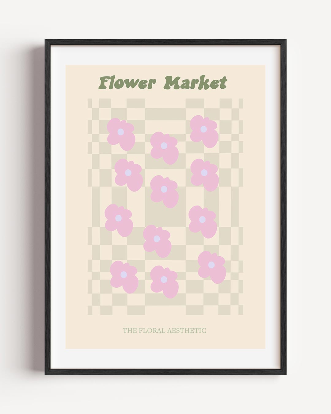 Bloemenmarkt – moderne portret poster als wanddecoratie