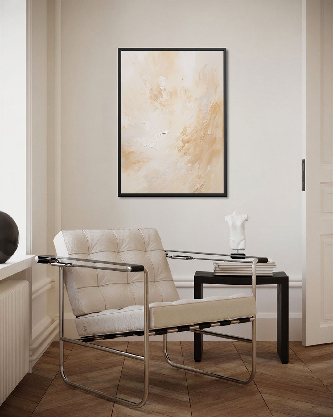 Zachte kleuren compositie – staand wanddecoratie kunstwerk