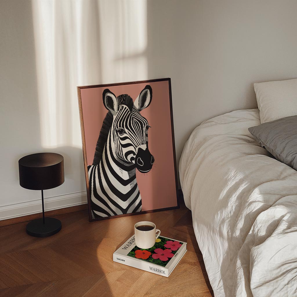 Zebra Chic – staande kinderkamer wanddecoratie van WallArtistic