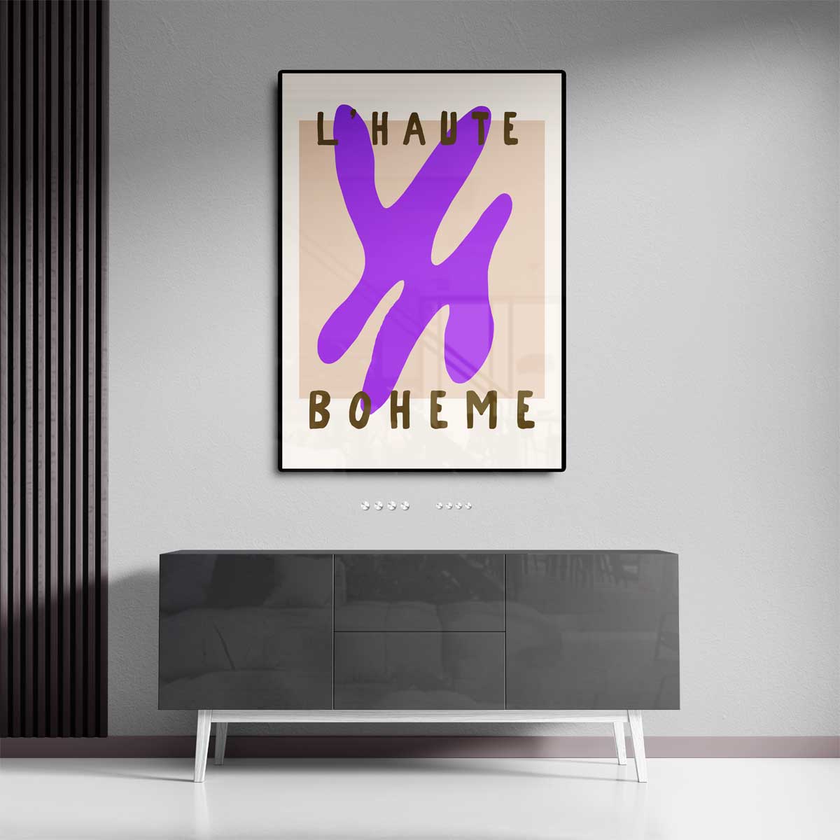 L'Haute Boheme Abstract – canvas wanddecoratie in portret formaat