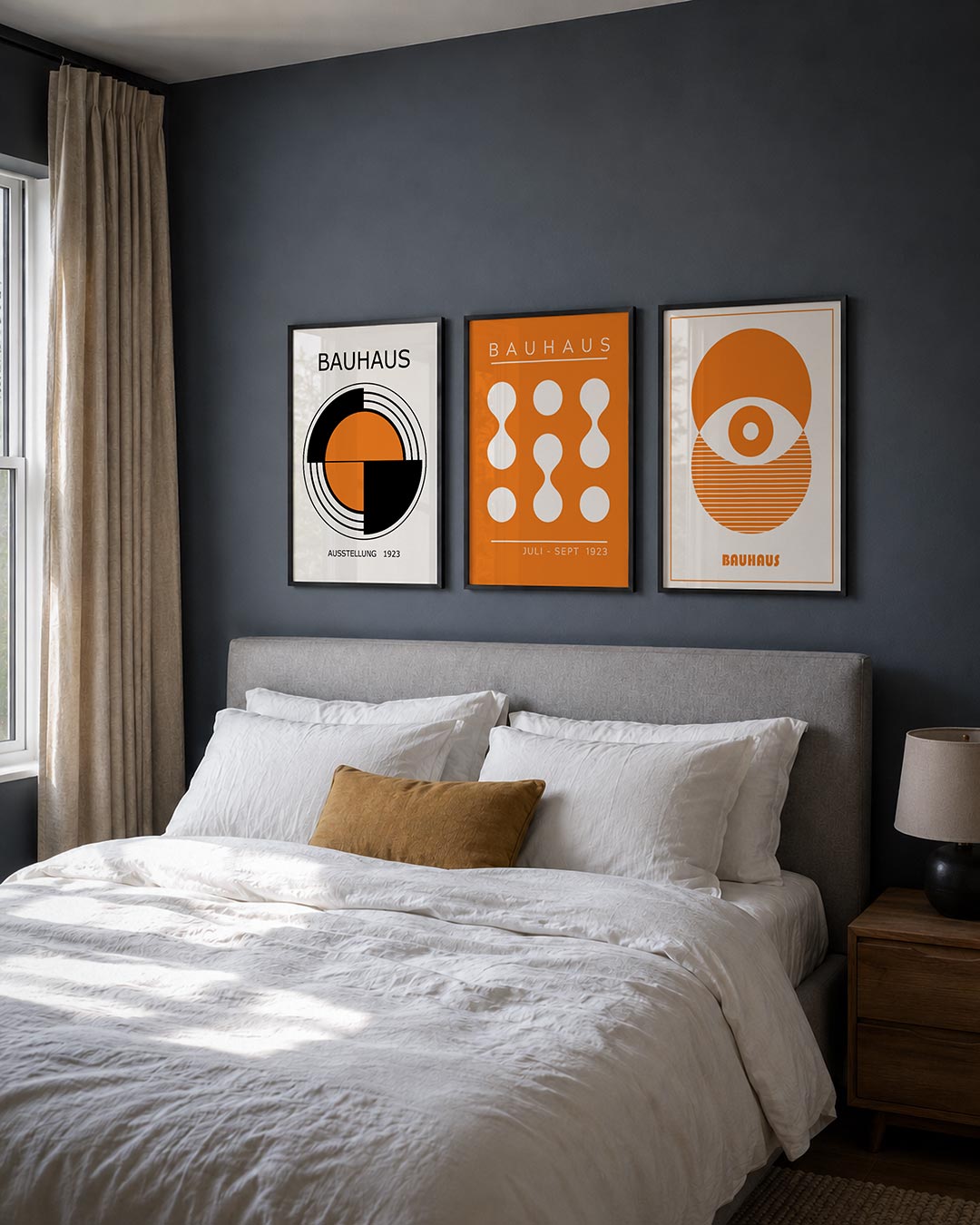 Cirkel en kleur posterset – derde productweergave – deze posterset in drie delen toont een dynamisch lijnenspel met een