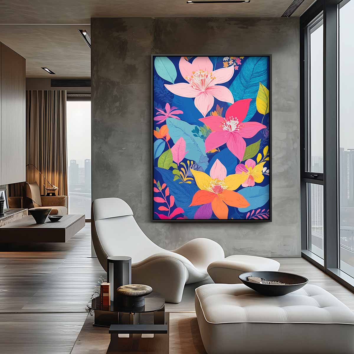 Bloemenparadijs Kunstwerk – canvas kunstwerk als wanddecoratie