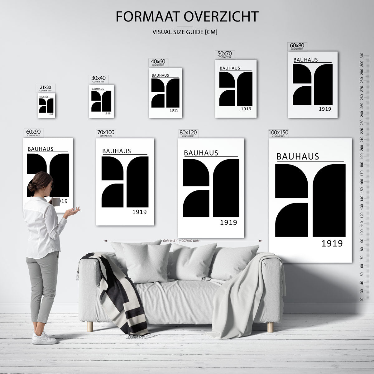– geometrische poster in Bauhaus-stijl van WallArtistic