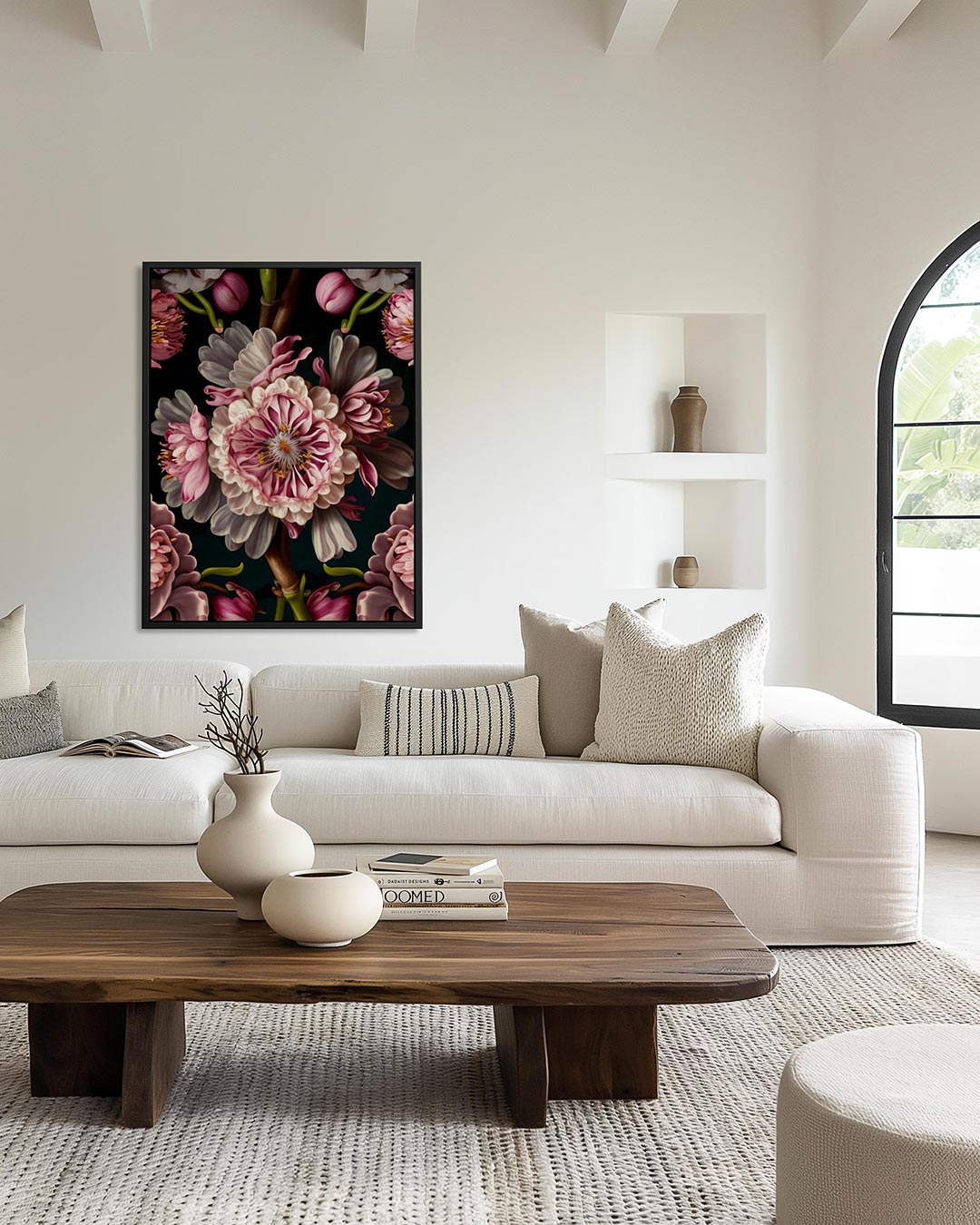 Bloemrijke harmonie – moderne staande wandkunst