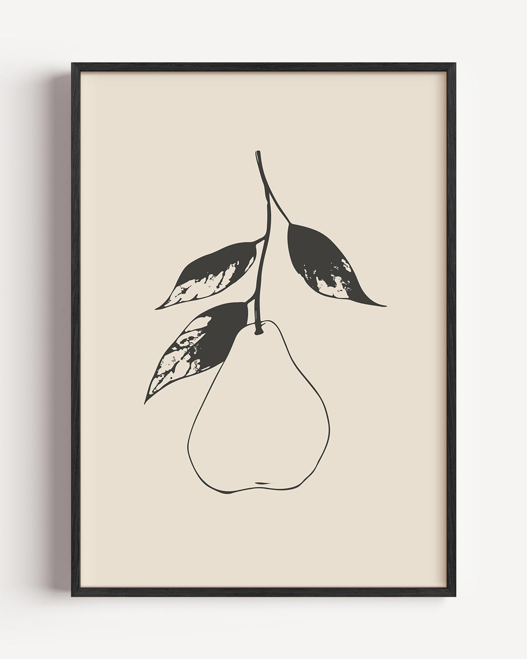 Stijlvolle Peer Illustratie – botanische portret poster als wanddecoratie