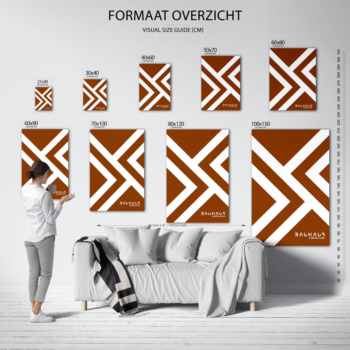 Lijnen en vlakken – Bauhaus poster als moderne geometrische wanddecoratie