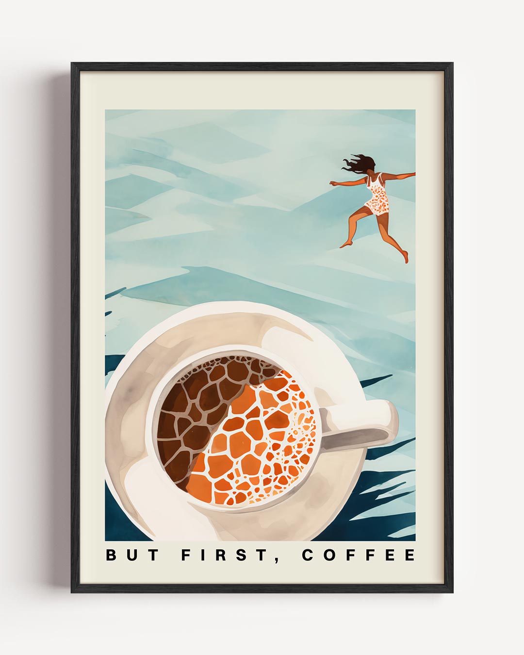 Energiek Begin Koffieposter – keuken portret poster als wanddecoratie