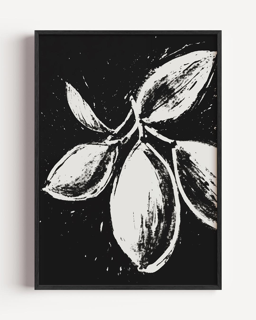 Botanische Abstractie in Zwart & Wit – zomer portret poster als wanddecoratie