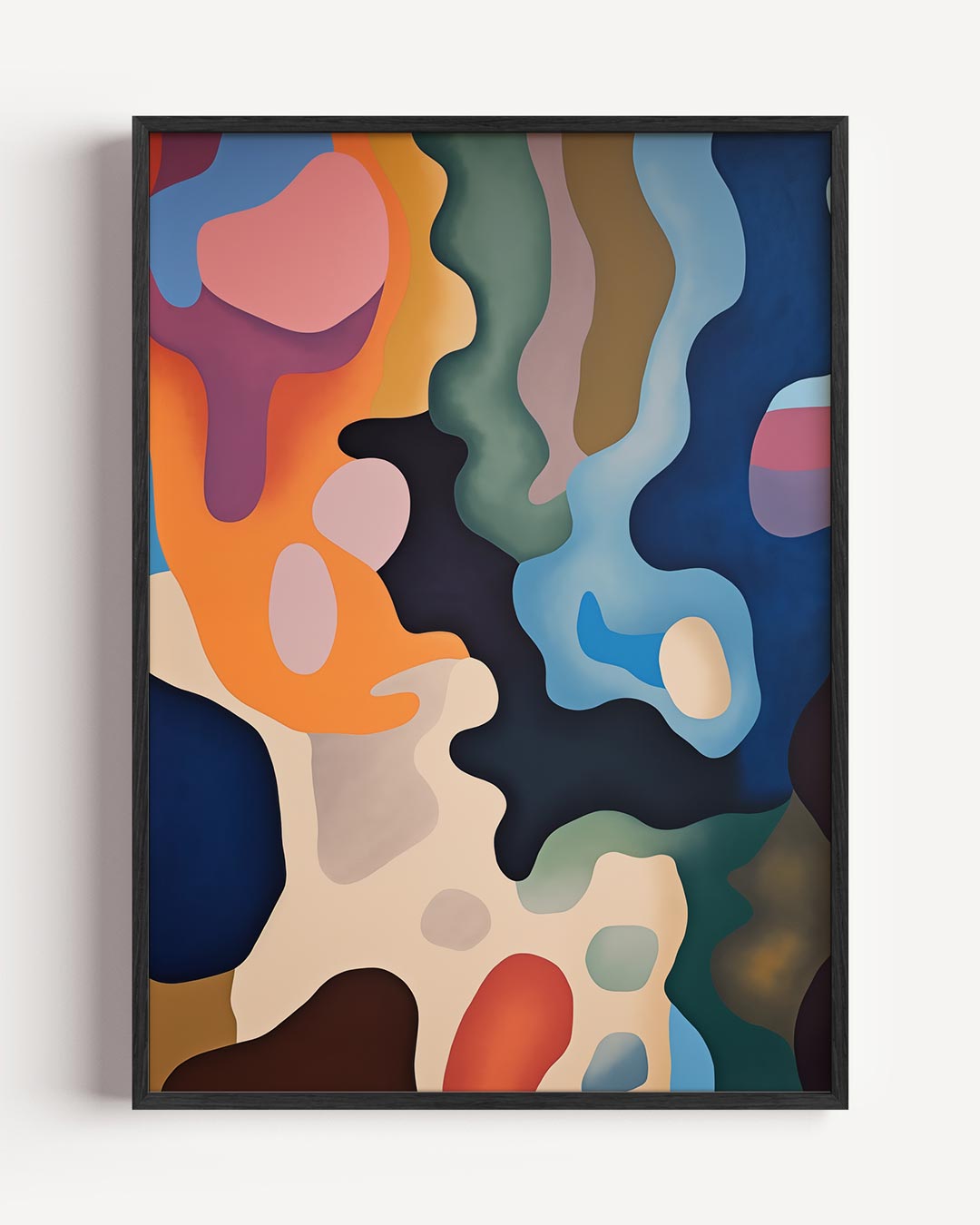 Kleurrijke Abstracte Vormen – typografie portret poster als wanddecoratie
