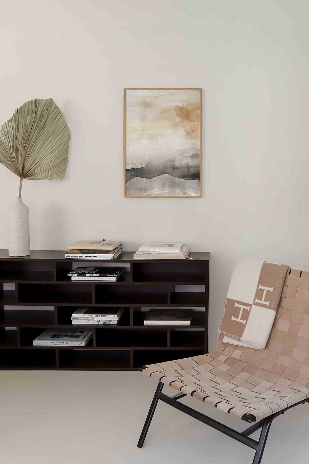 Abstracte landschapsweergave – zachte abstracte poster in staand formaat