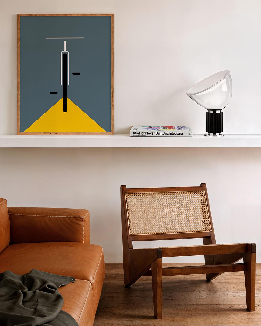 Lijn en vlak – staande Bauhaus poster voor aan de muur