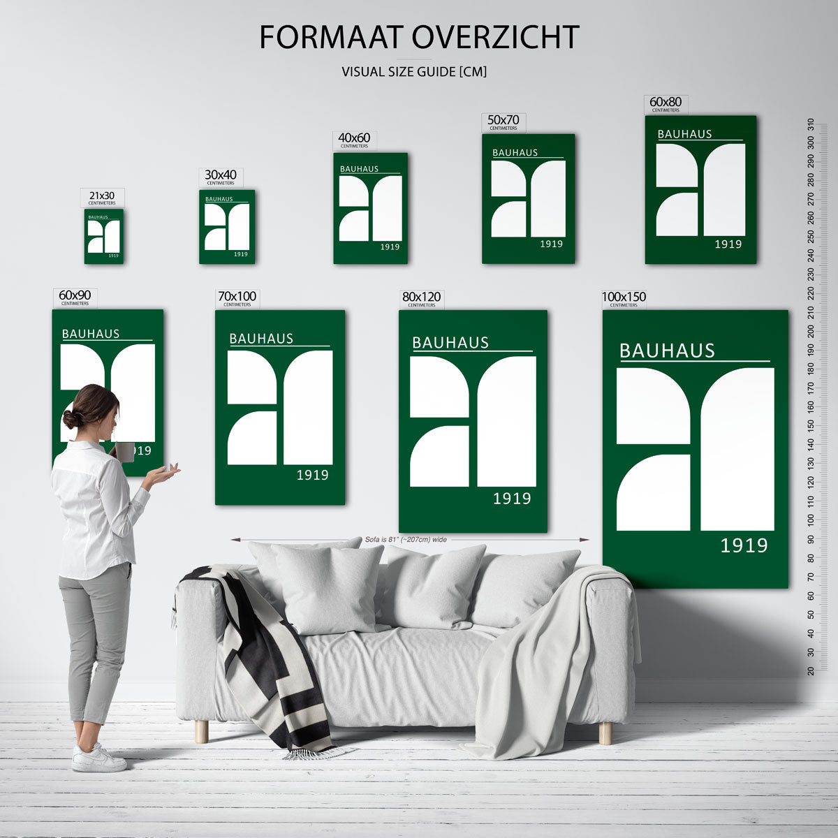 – Bauhaus poster als moderne geometrische wanddecoratie