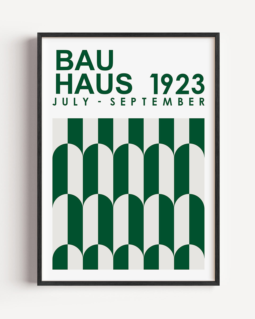 Vormritme en kleur – staande Bauhaus poster als wanddecoratie