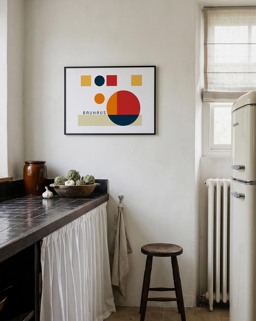 Vorm en balans – geometrische poster in Bauhaus-stijl van WallArtistic