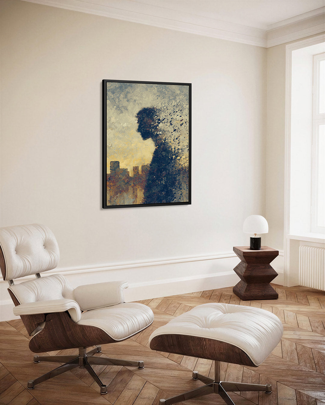 Vervagende silhouet – decoratief kunstwerk voor aan de muur