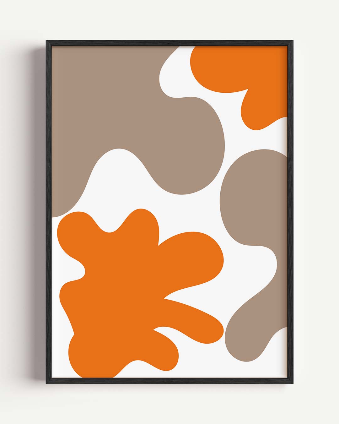 Retro Vormen Speelsheid – kleurrijke abstracte portret poster als wanddecoratie