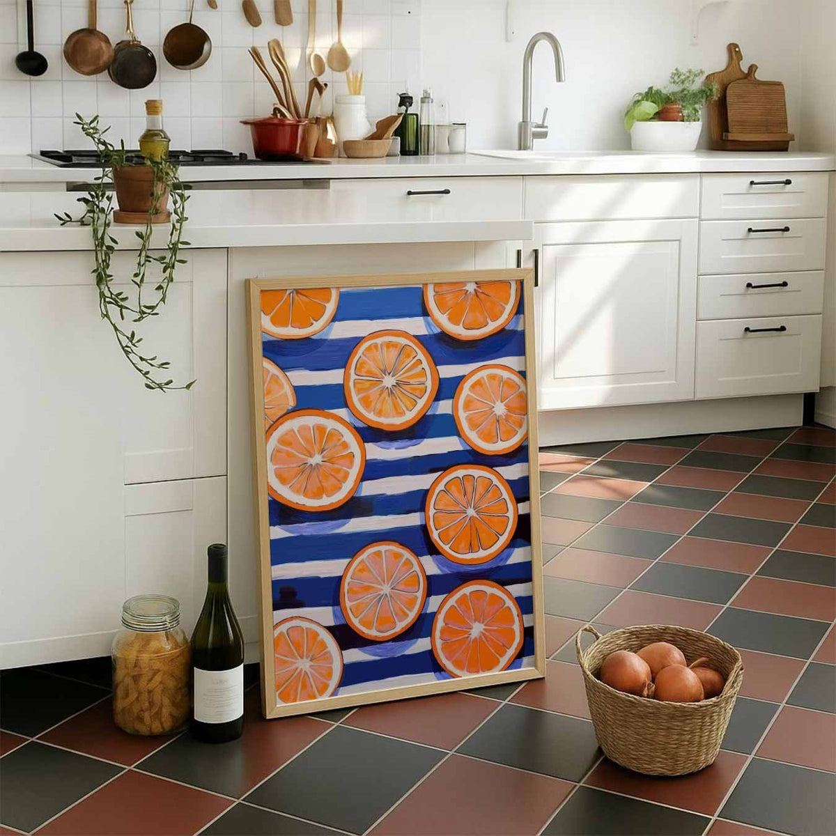 Zomerse Citrus Opfrisser – staande muurposter voor keuken of eethoek