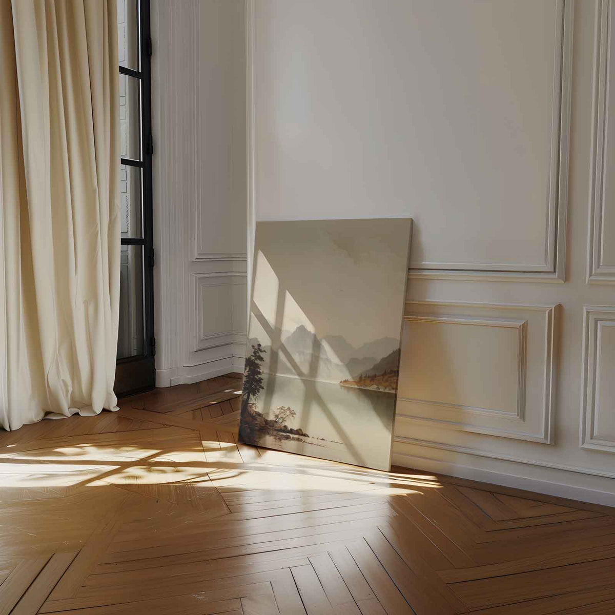 Droomachtig Berglandschap – staand kunstwerk voor modern interieur