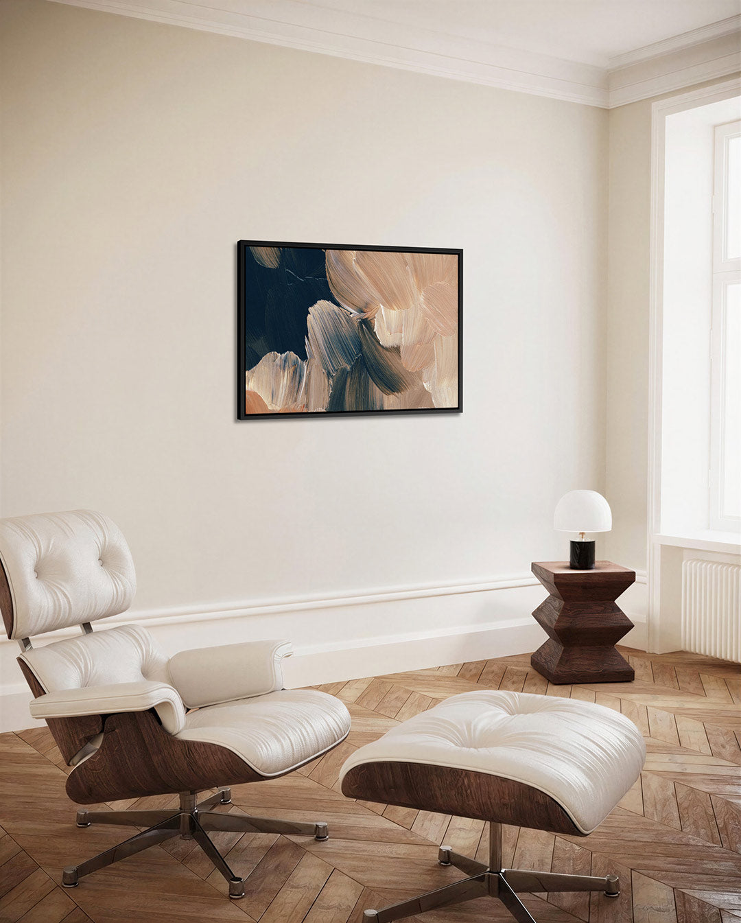 Organische penseelstreken – Zwart – alternatieve weergave van het kunstwerk