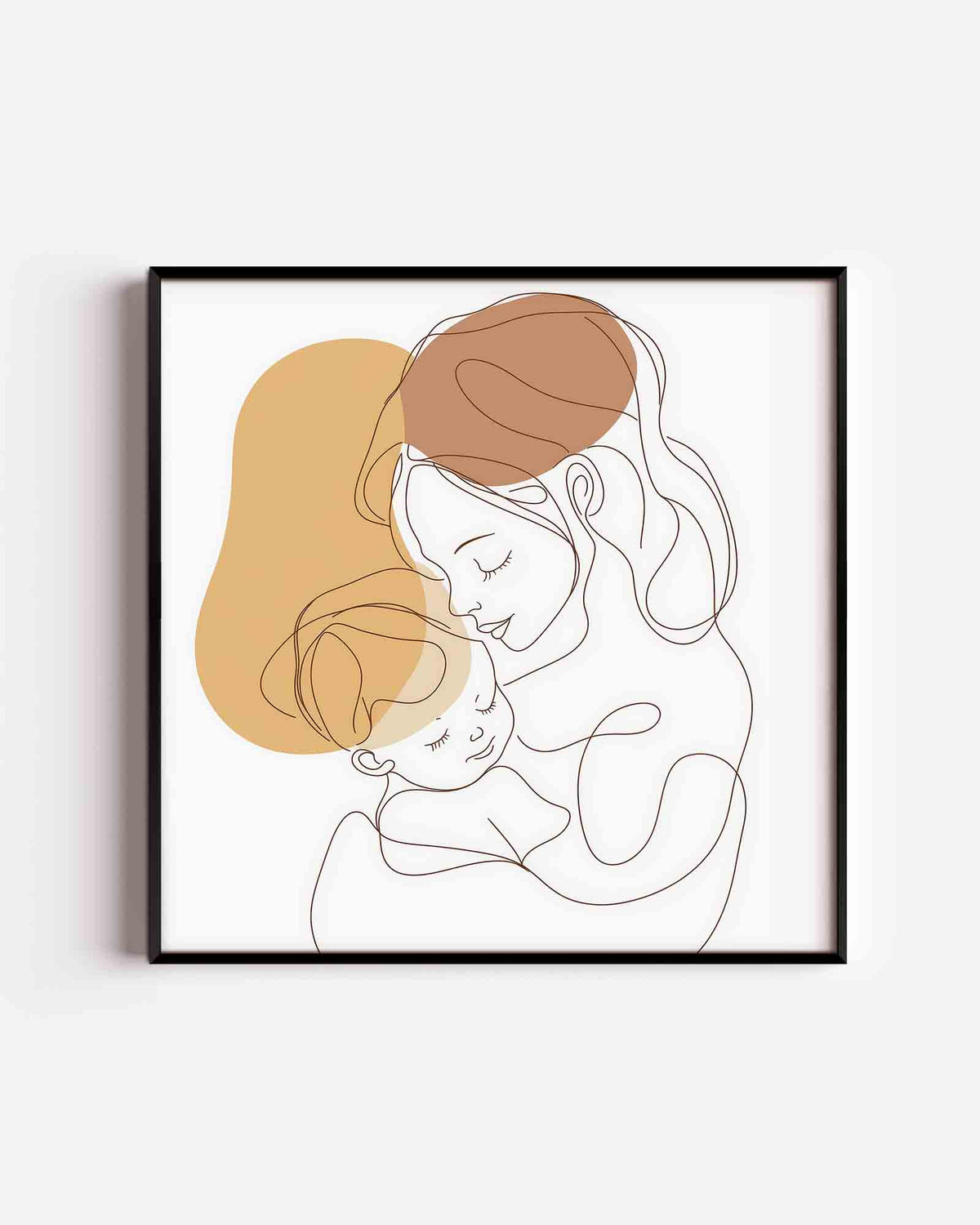 Moeder en kind – vierkante kinderposter als wanddecoratie
