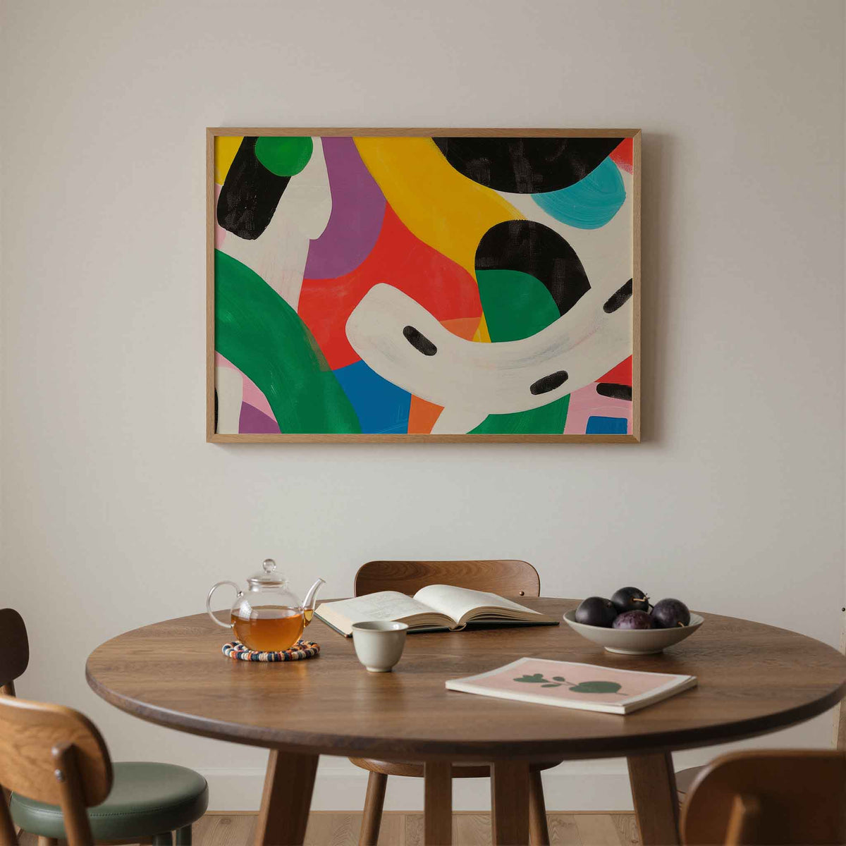 Abstracte vormen – liggende moderne wanddecoratie van WallArtistic