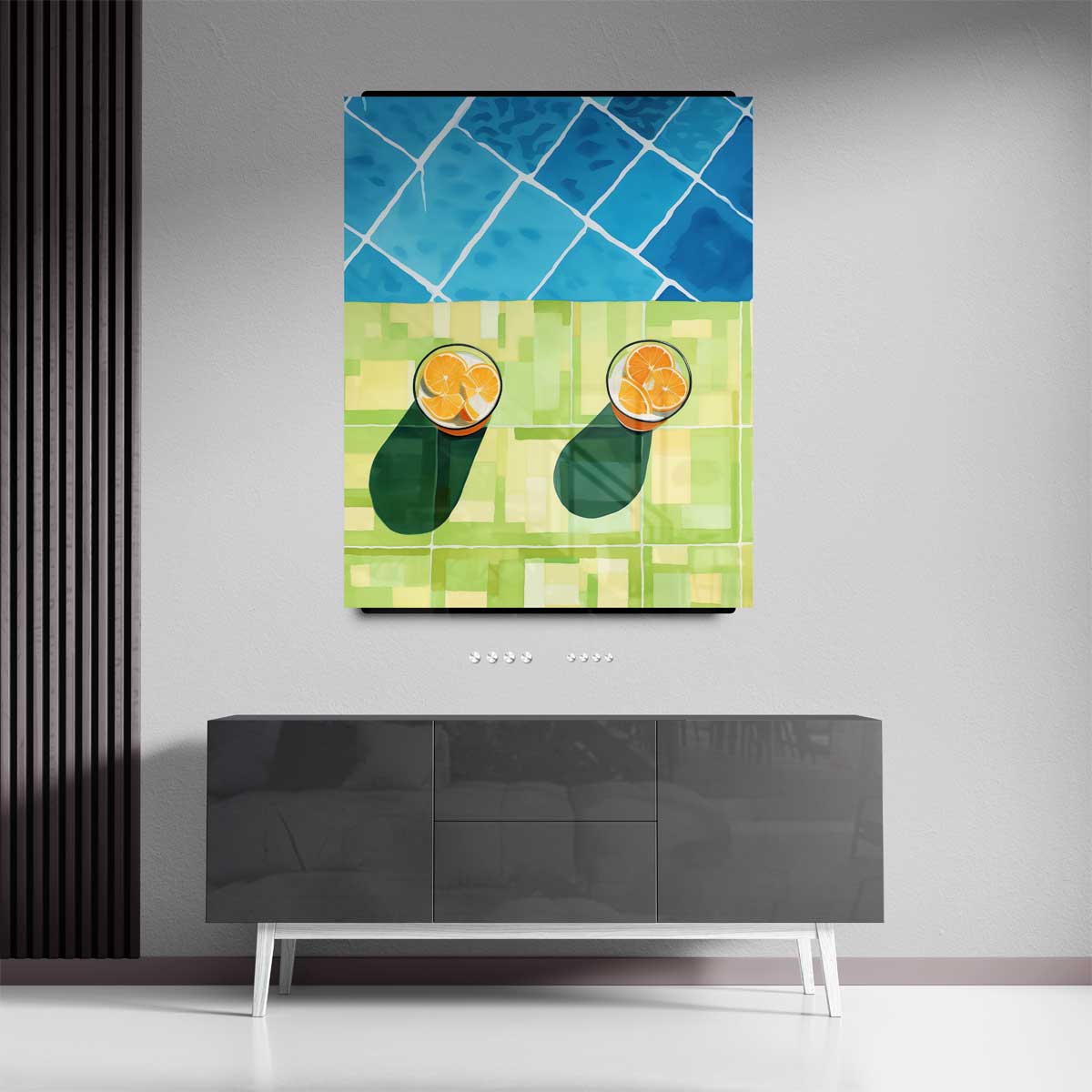 Zomerse Citrusdrankjes – canvas kunstwerk als wanddecoratie