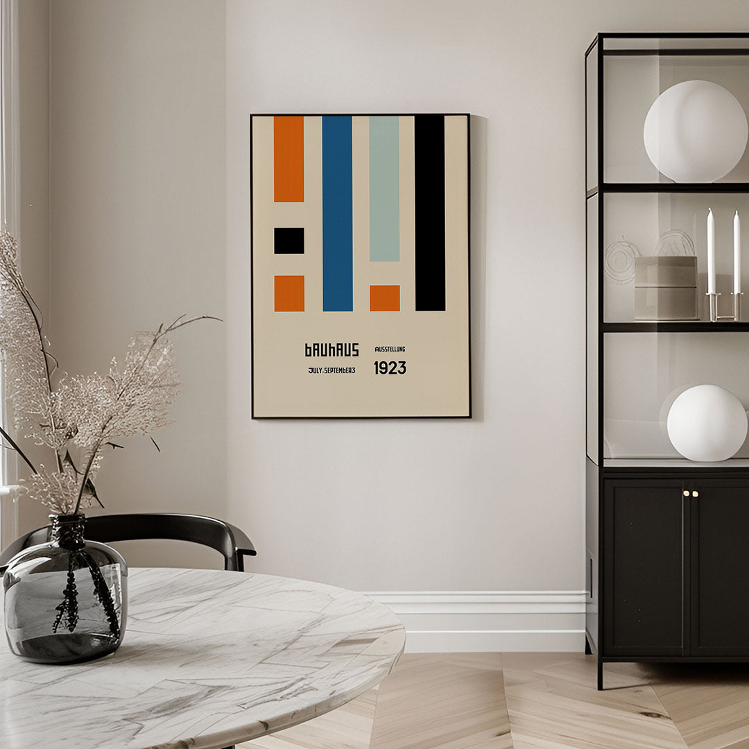Vorm en kleur – geometrische Bauhaus poster in staand formaat