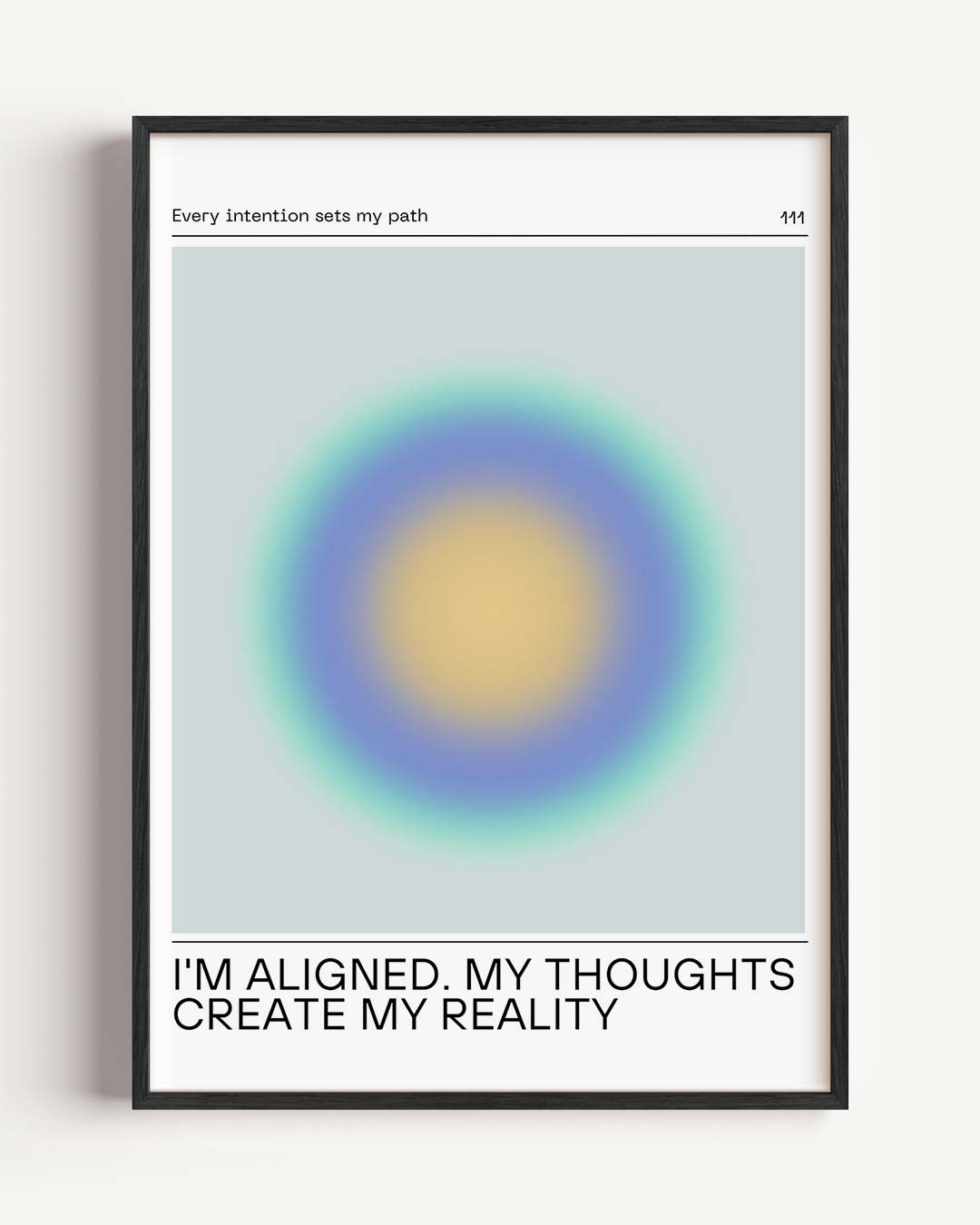 Positieve Intenties – mindful portret poster als wanddecoratie