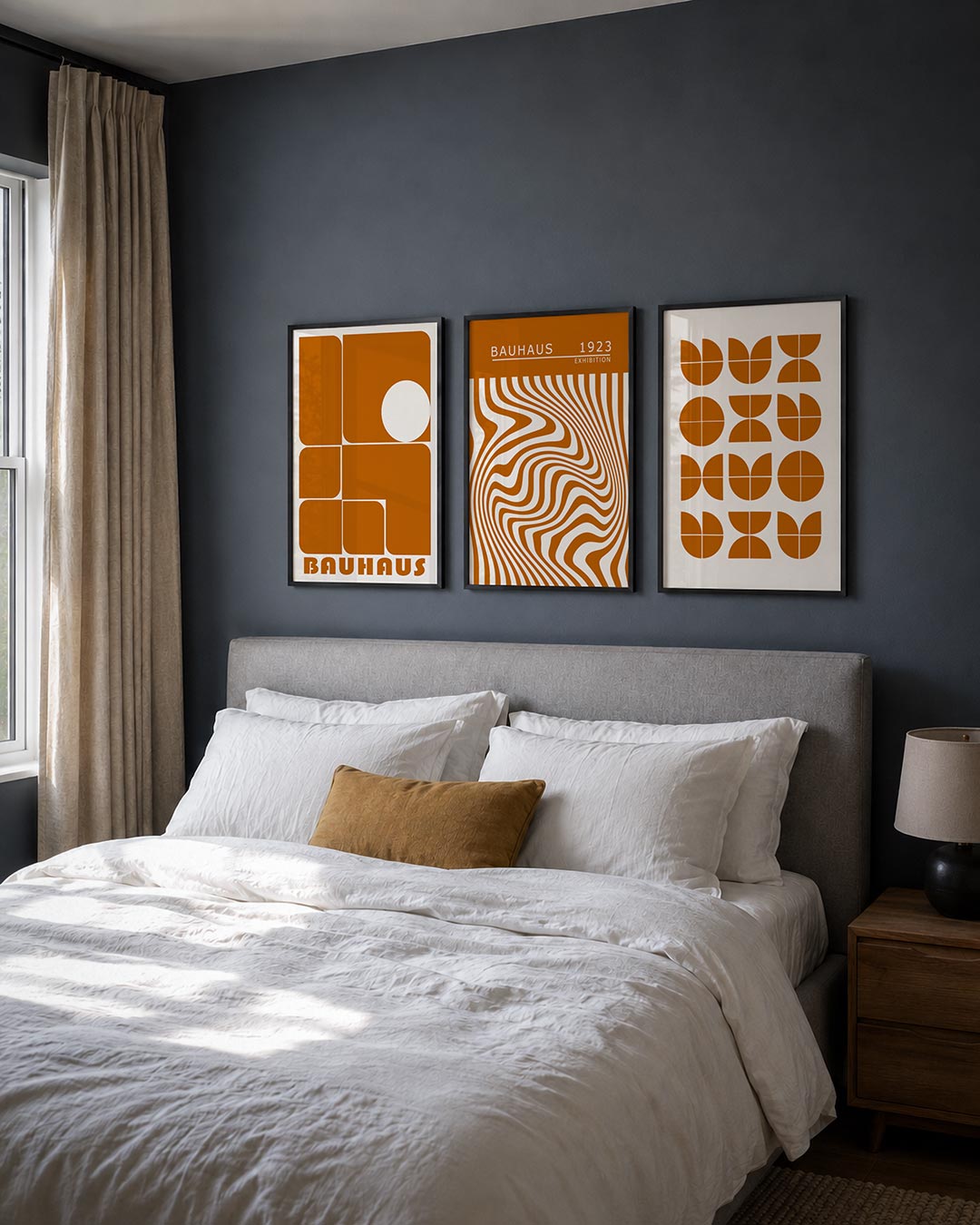 Vormen en vlakken posterset – derde productweergave – deze posterset in drie delen toont een spel van rechthoeken en cirkels