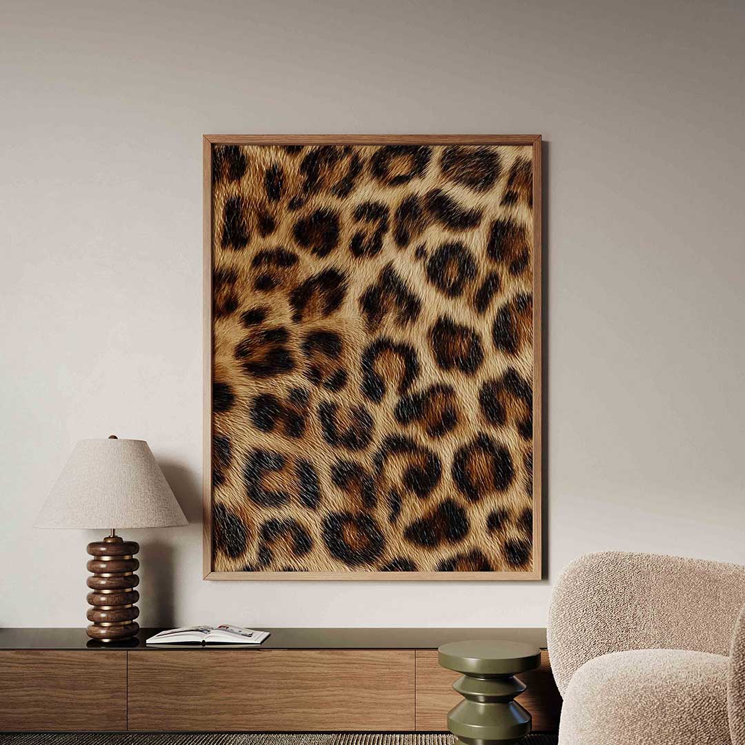Luipaardpatroon – safari poster in staand formaat