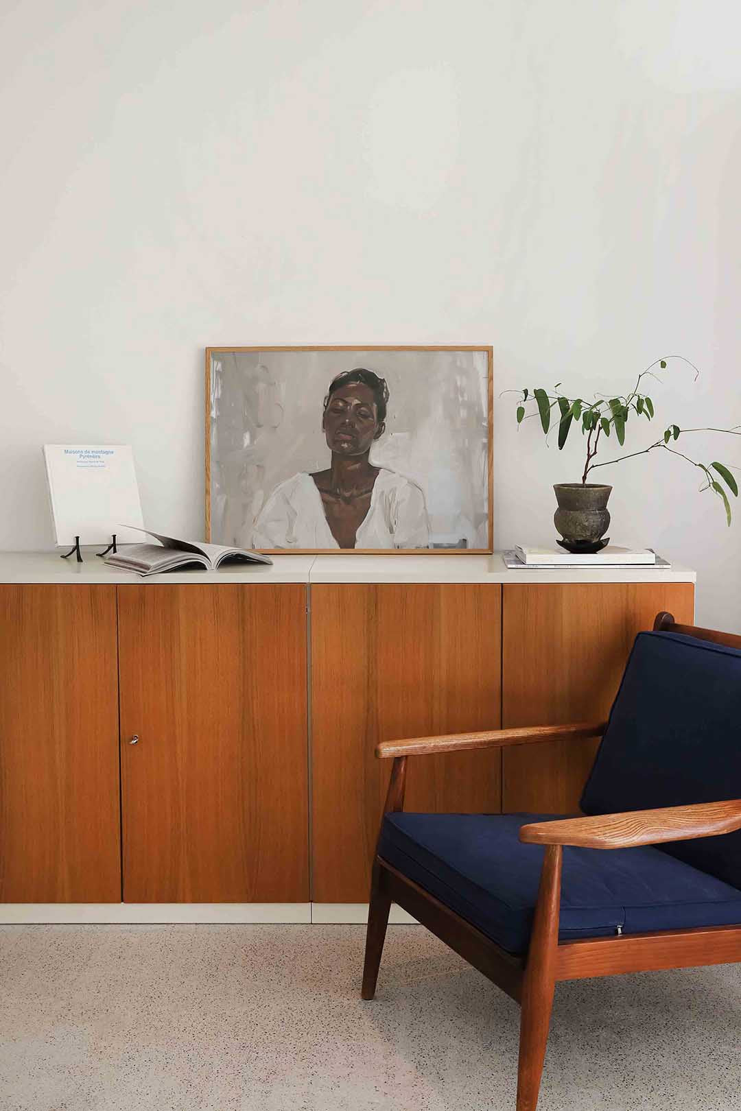 Portret met gesloten ogen – moderne landscape wanddecoratie van WallArtistic