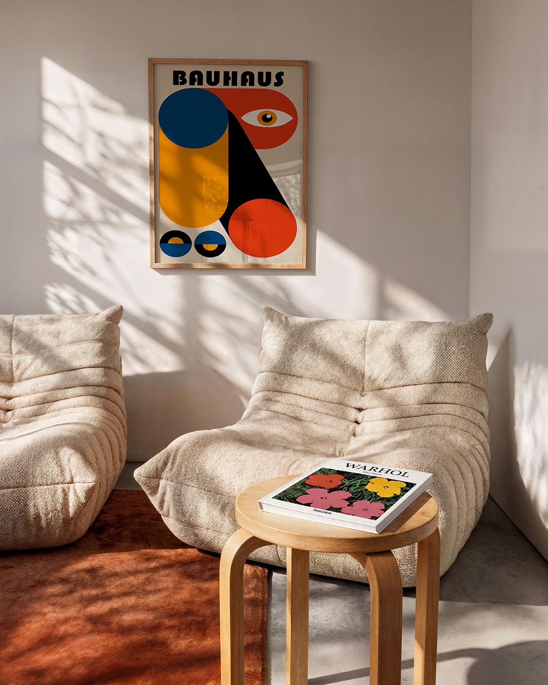 Vormen en vlakkenspel – geometrische Bauhaus poster in staand formaat