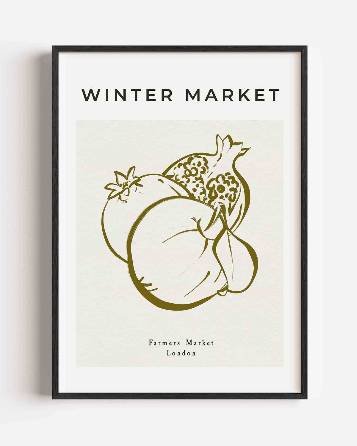 Winter market – keuken portret poster als wanddecoratie