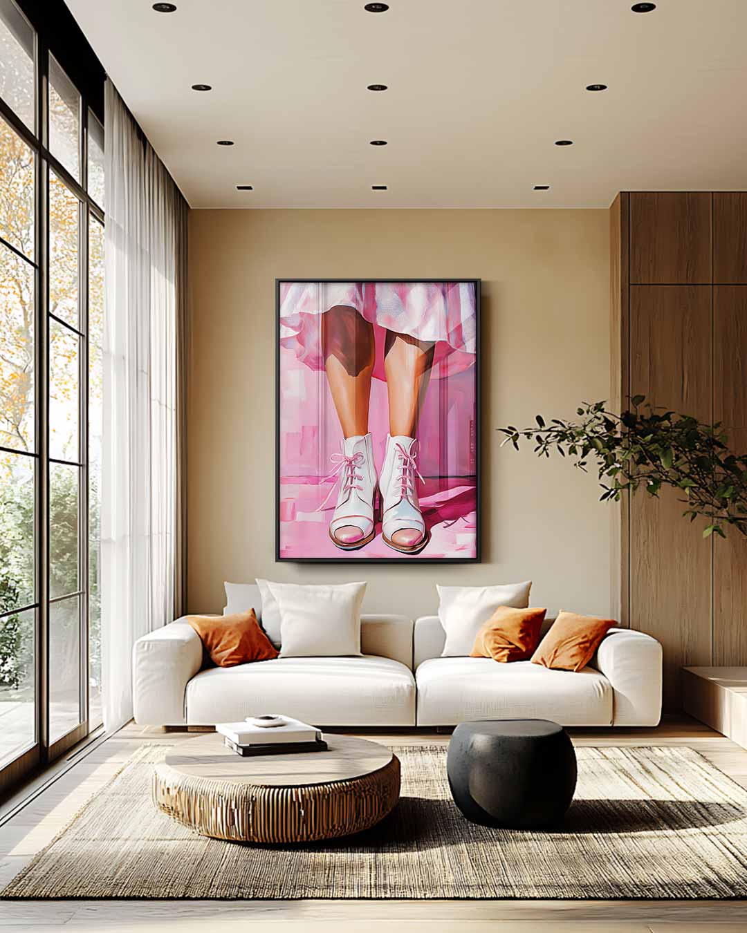 Vrolijke Stappen – staand kunstwerk voor modern interieur