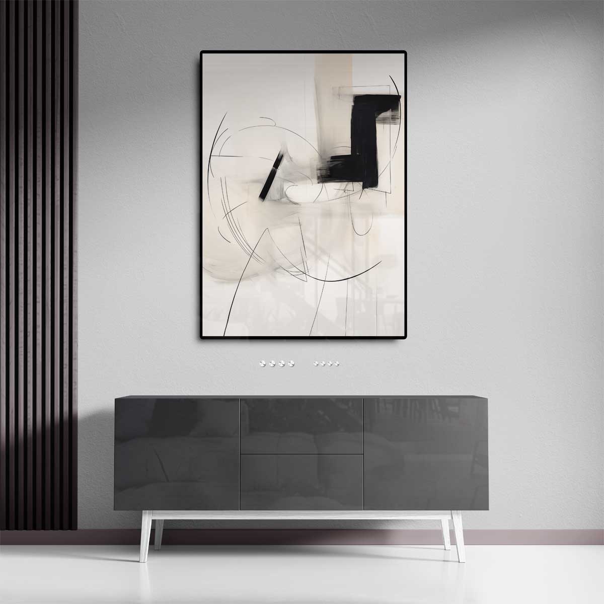 Spel van Lijnen en Vormen – staand kunstwerk voor modern interieur