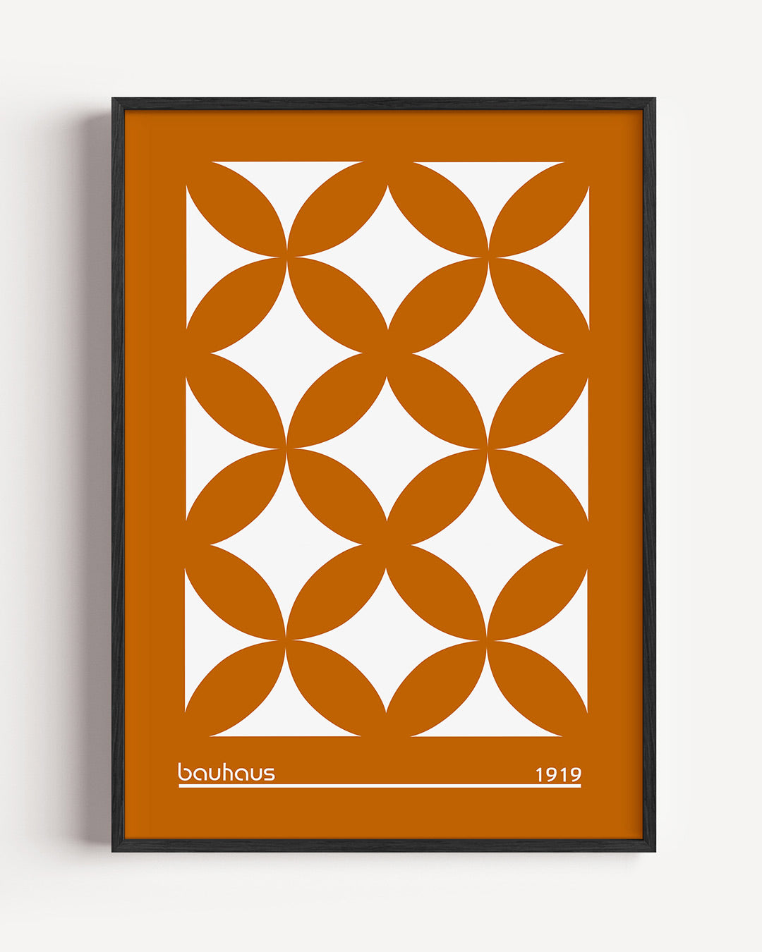 Vormritme en kleur – staande Bauhaus poster als wanddecoratie