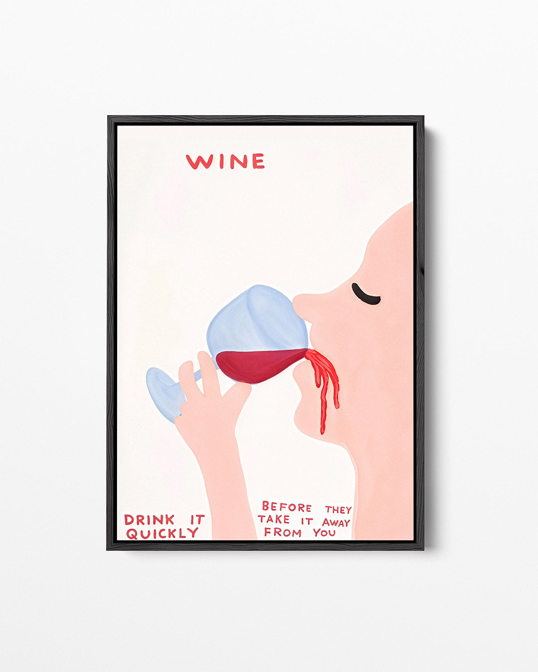 Vrolijke wijn illustratie – staand wanddecoratie kunstwerk