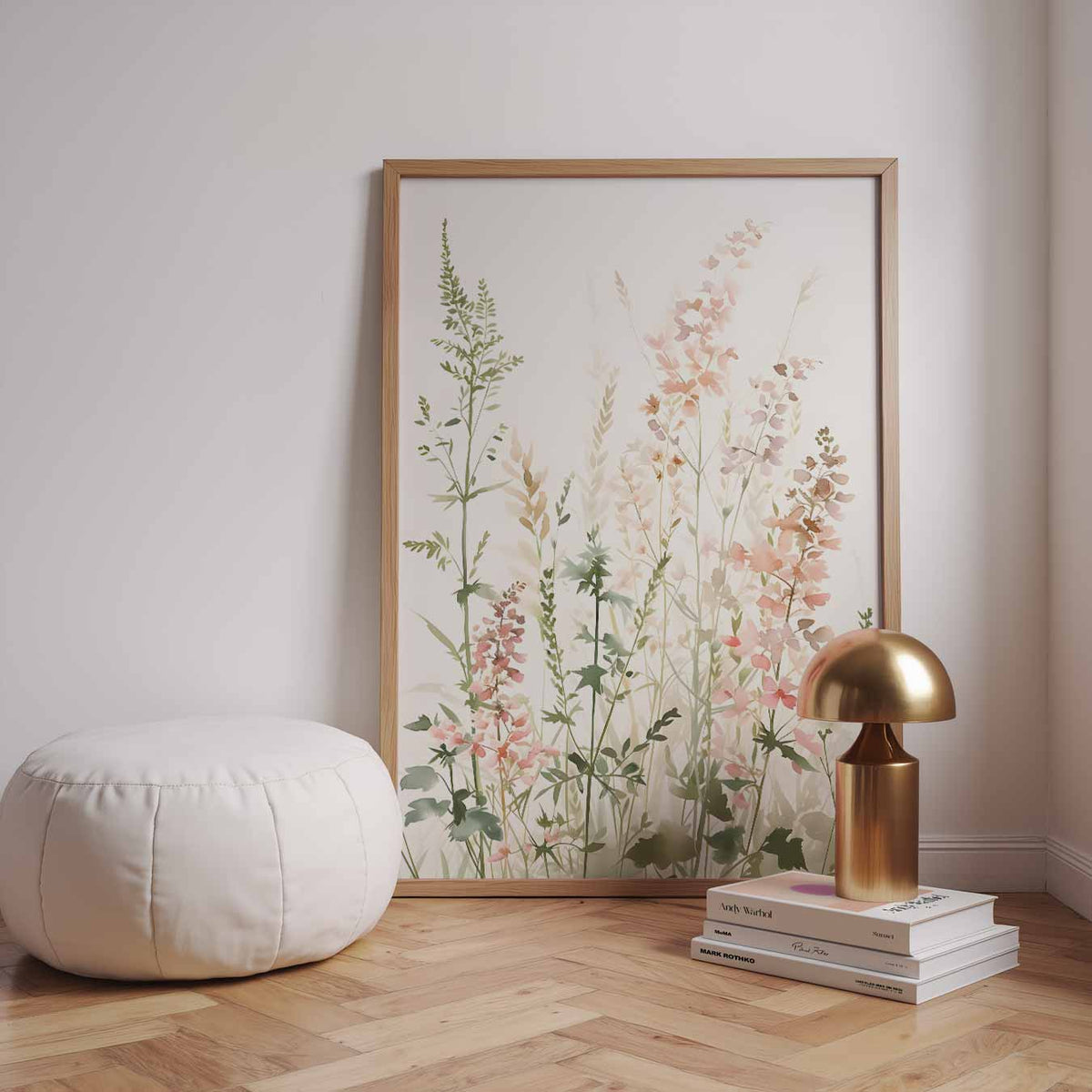 Bloemenpracht – speelse wandkunst als portret kinderposter