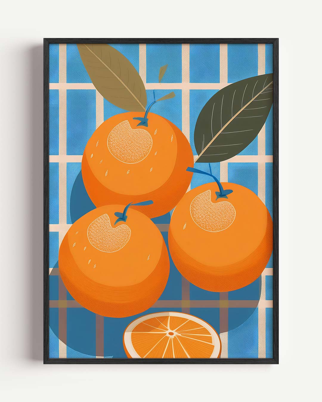 Zomerse Sinaasappelverwondering – keuken portret poster als wanddecoratie
