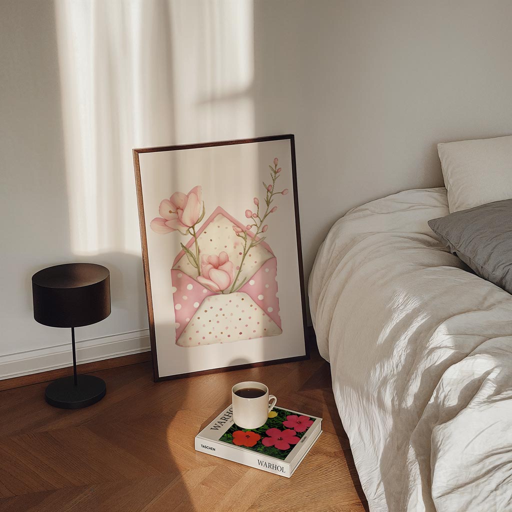 Bloemenbrief – staande kinderkamer wanddecoratie van WallArtistic