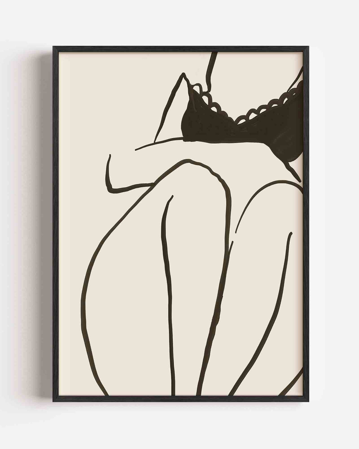 Minimalistische figuur – hedendaagse illustratie portret poster als wanddecoratie