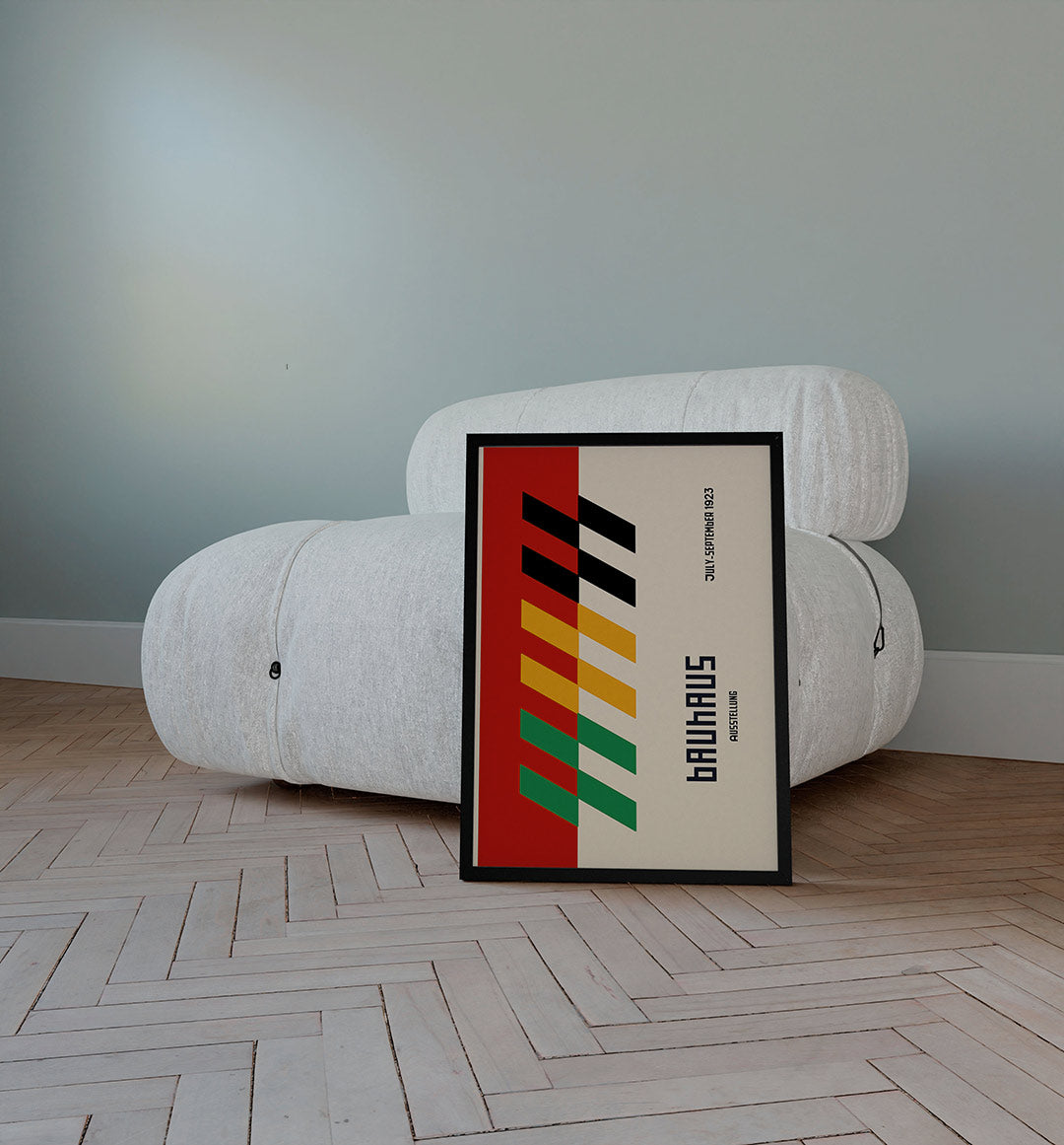 Vorm en kleur – staande Bauhaus poster voor aan de muur