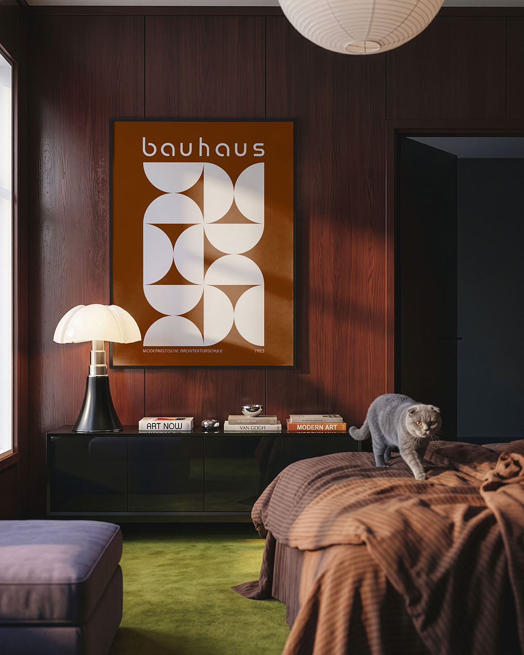 Vorm en balans – geometrische Bauhaus poster in staand formaat