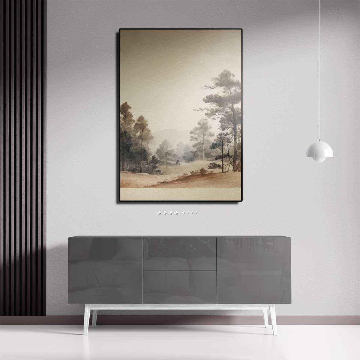 Mystieke Boslandschap – staande wandkunst voor woonkamer of interieur