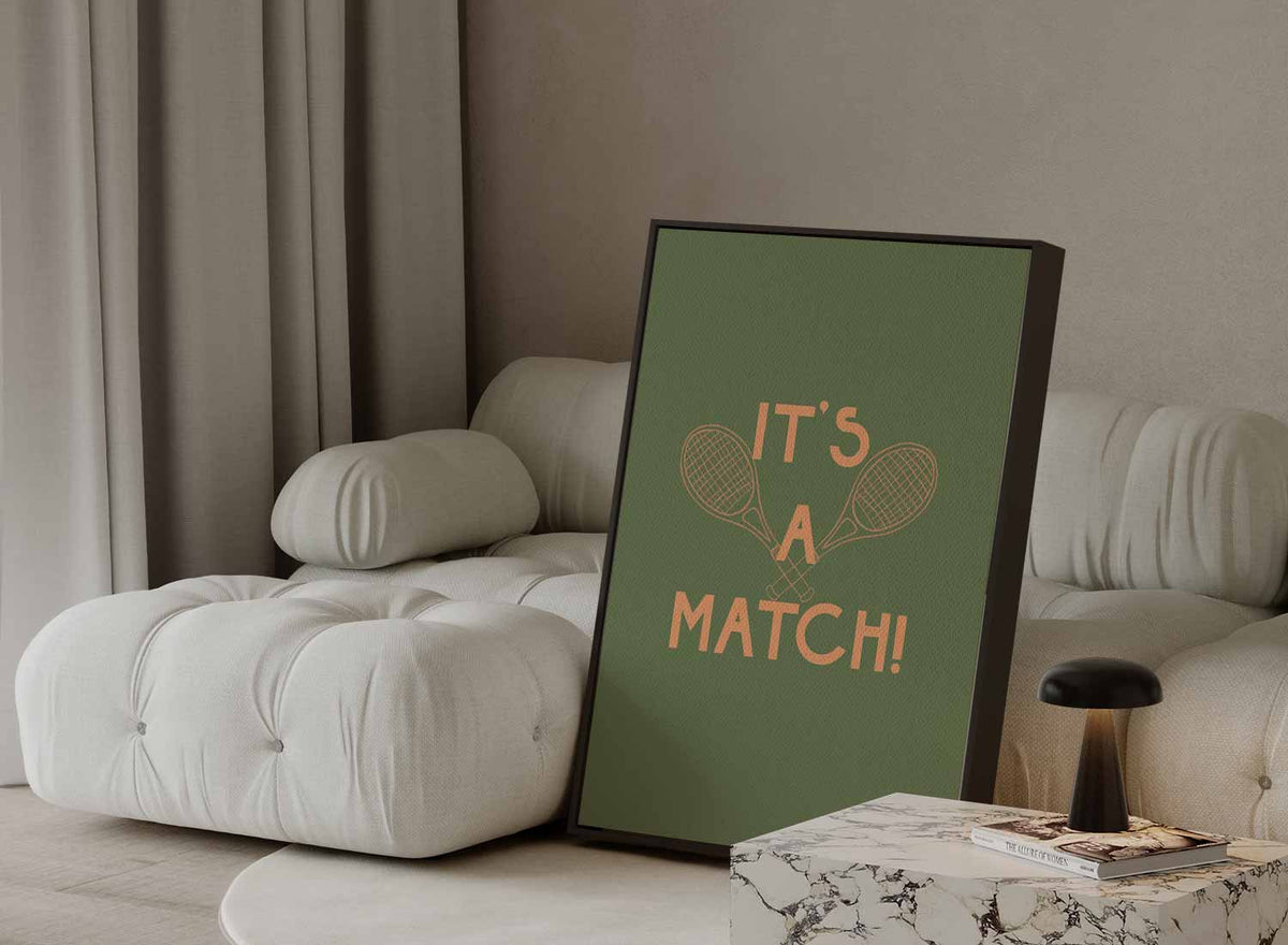 It's a Match Tennis – dibond kunstwerk als wanddecoratie