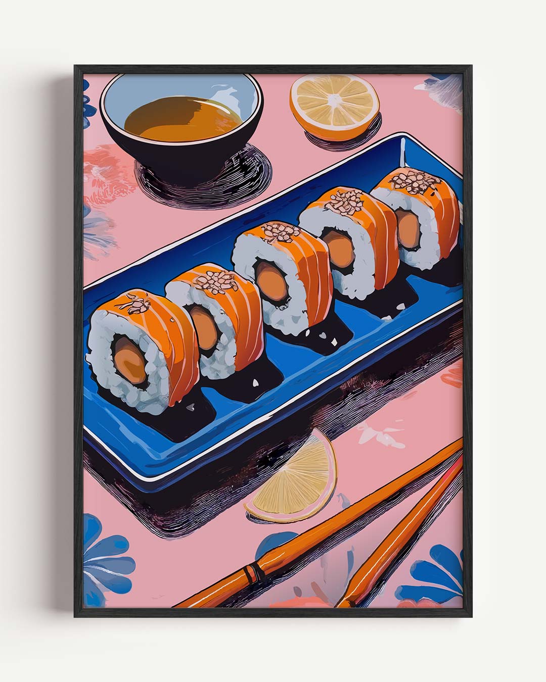 Kleurrijke Sushi Delight – keuken portret poster als wanddecoratie